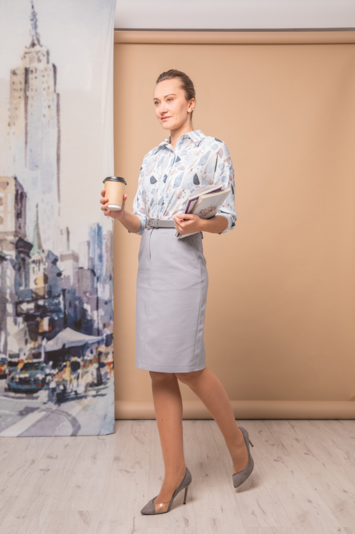 Юбка модель Business Line 3.20.9-1 — серый