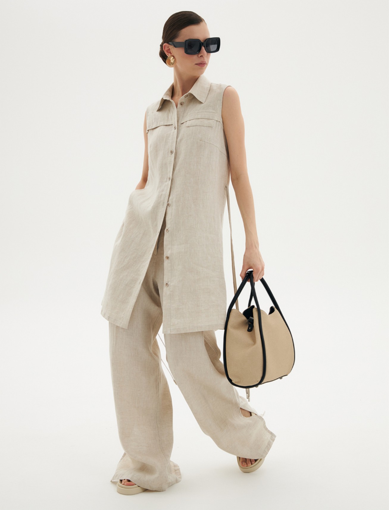 Рубашка hass fashion 2400-1424-02 — Бежевый